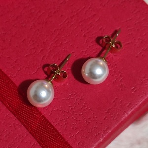 Ατσάλινα σκουλαρίκια πέρλες - καρφωτά, ατσάλι, πέρλες, δώρα για γυναίκες, φθηνά - 2