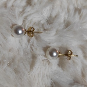 Ατσάλινα σκουλαρίκια πέρλες - καρφωτά, ατσάλι, πέρλες, δώρα για γυναίκες, φθηνά - 5