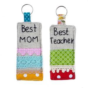 Μπρελόκ υφασμάτινο για τη μαμά/για τη δασκάλα - σπιτιού, μαμά, δώρα για δασκάλες