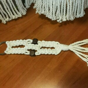 Macrame μπρελοκ - μπομπονιερα Μ25 - δώρα γενεθλίων, ζευγάρια, γιορτή της μητέρας, πλεκτά - 3