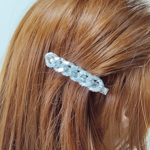Τσιμπιδάκι κλιπ μαλλιών μεταλλική αλυσίδα - μέταλλο, μοδάτο, τσιμπιδάκια μαλλιών, hair clips - 4