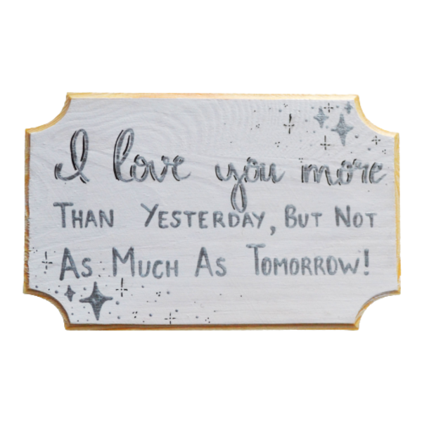 Ξύλινο πινακάκι με μήνυμα αγάπης - Αγ. Βαλεντίνου - ξύλο, πίνακες & κάδρα, αγάπη, διακοσμητικά, αγ. βαλεντίνου