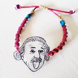 Αϊνστάιν βραχιόλι Ζωγραφιστό και Χειροποίητο - ζωγραφισμένα στο χέρι, plexi glass, δώρα για δασκάλες, μαρτάκια, χεριού - 2