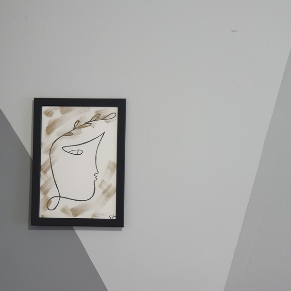 Χειροποίητος πίνακας σε κορνίζα minimal - πίνακες & κάδρα, πίνακες ζωγραφικής - 3