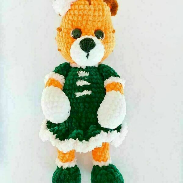 Tiger plush toy, crochet handmade wild animal - λούτρινα