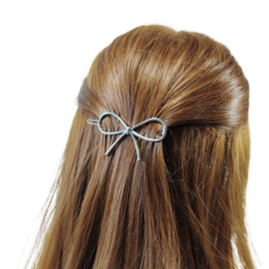 Μπαρέτα μαλλιών μεταλλικός φιόγκος - κοκκαλάκι, μαλλιά, μοδάτο, hair clips - 2
