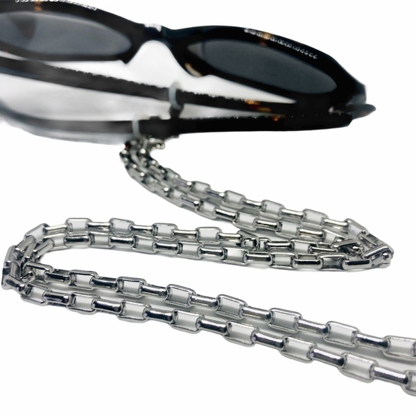 Αλυσίδα για γυαλιά ατσάλινη ασημένια - statement, αλυσίδες