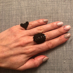 Macrame Zig zag ring - 3