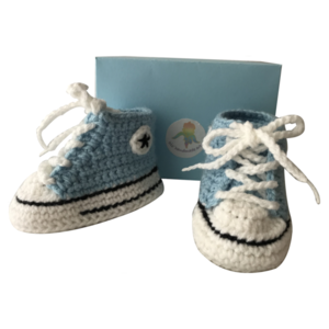παπουτσάκια μωρού AS open, high,baby blue 0-3 μηνών, 9,5 x 4,5 εκ - 2
