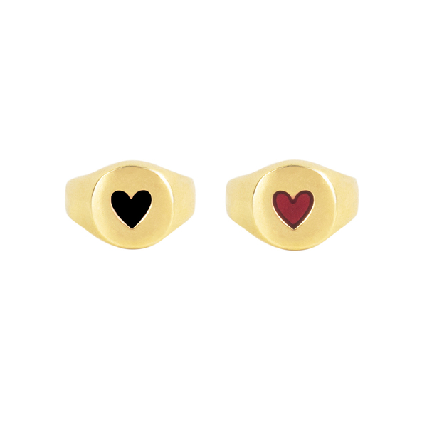 Δαχτυλίδι Chevalier "Golden Heart" - statement, chevalier, επιχρυσωμένα, καρδιά, αυξομειούμενα, φθηνά