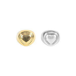 Δαχτυλίδι Chevalier "Chunky Heart" - chevalier, καρδιά, επάργυρα, δώρα αγίου βαλεντίνου, αυξομειούμενα