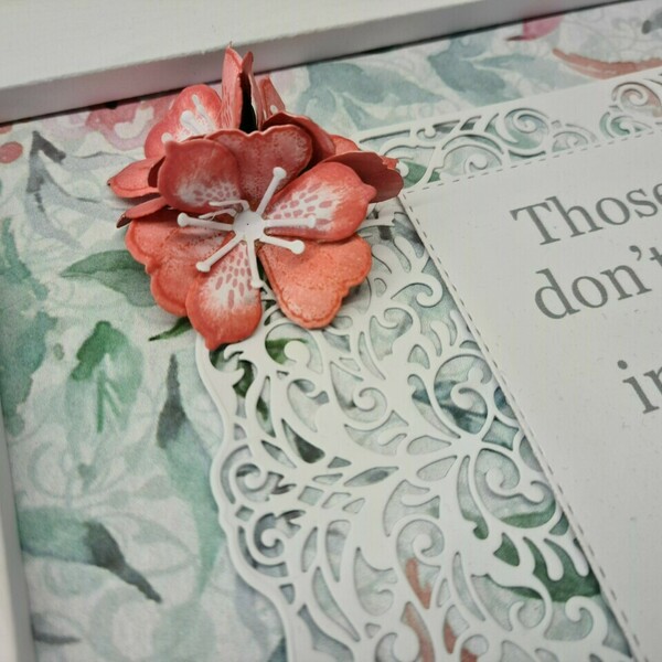 Χειροποίητο χάρτινο κάδρο με λουλούδια 30cm x 23,5cm - πίνακες & κάδρα, λουλούδια, πίνακες ζωγραφικής - 4
