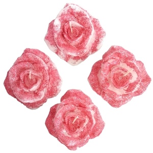 Δώρο Αγίου Βαλεντίνου σετ4 αρωματικά κεριά τριαντάφυλλα ~7,5×7,5×3,7cm/τμχ - αρωματικό, αγ. βαλεντίνου, αγάπη, αρωματικά κεριά