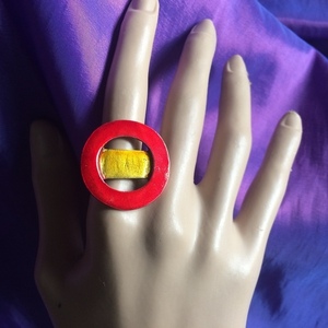 Χρωματιστό δαχτυλίδι "Stop"από αρζαντό - αλπακάς, μικρά, boho, αυξομειούμενα, φθηνά - 3