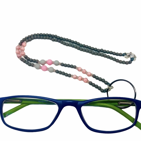 ΑΛυσίδα για γυαλιά με γκρι σκούρο κρίκο - αλυσίδες, γυναικεία, αλυσίδα γυαλιών