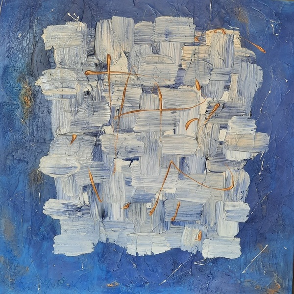 Abstract blue sea - πίνακες & κάδρα, πίνακες ζωγραφικής