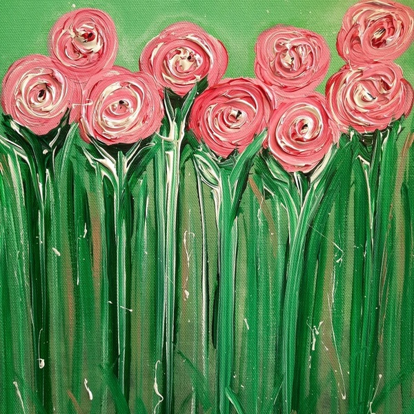 Pink roses - πίνακες & κάδρα, πίνακες ζωγραφικής