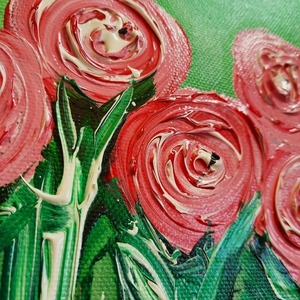 Pink roses - πίνακες & κάδρα, πίνακες ζωγραφικής - 3