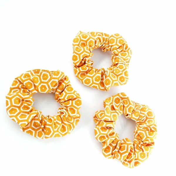 Scrunchie Kypseli orange - βαμβάκι, λαστιχάκια μαλλιών - 2