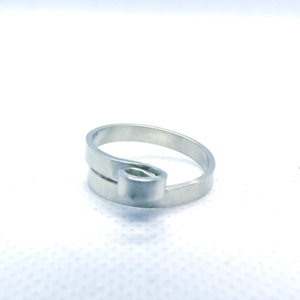 Δαχτυλίδι μεταλλικό από αλπακά με σπείρα - αλπακάς, μικρά, αυξομειούμενα, φθηνά - 2