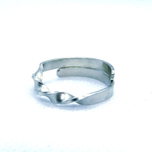 Δαχτυλίδι στριφτό από πλατύ αρζαντό - αλπακάς, μικρά, μεταλλικό, αυξομειούμενα, φθηνά