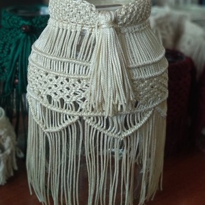 Macrame Βάζο Β16 - δώρο, διακόσμηση, διακόσμηση βεράντας - 4