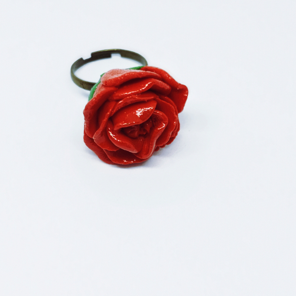 Δαχτυλίδι κόκκινο τριαντάφυλλο antique - τριαντάφυλλο, σε αγαπώ, επέτειος, κούπες & φλυτζάνια, δώρα για γυναίκες - 3