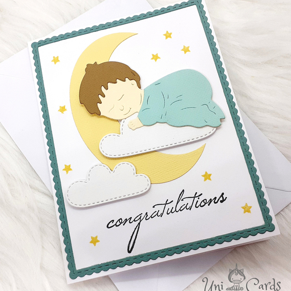 Ευχετήρια κάρτα για νεογέννητο - κορίτσι, αγόρι, βρεφικά, αναμνηστικά, γέννηση, ευχετήριες κάρτες - 4