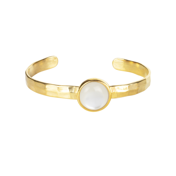 Βραχιόλι Χειροπέδα "Boho Pearl" - επιχρυσωμένα, επάργυρα, boho, χεριού, χειροπέδες