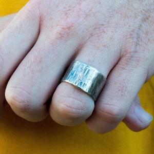 Ανδρικό δαχτυλίδι ασημένιο χειρποποίητο (15 χιλ) - ασήμι, ανδρικά, δαχτυλίδια, χειροποίητα - 2