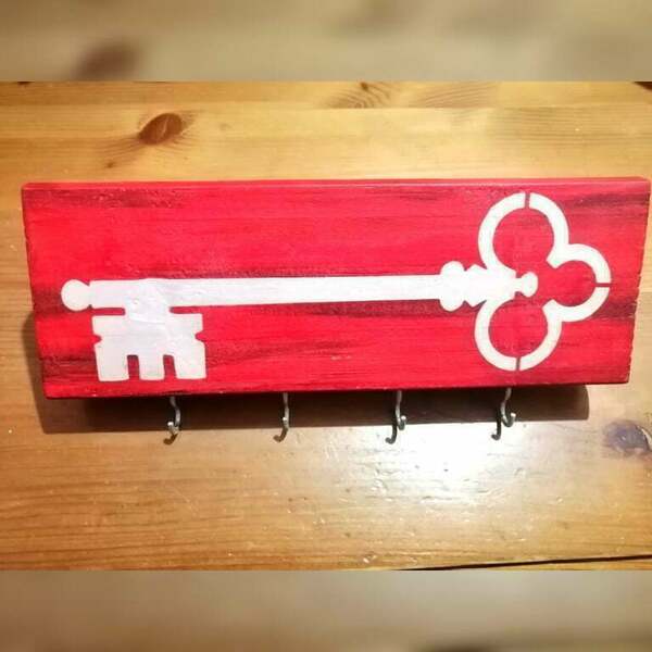 Ξύλινη κλειδοθήκη κλειδί - ξύλο, κλειδί, κλειδοθήκες - 2