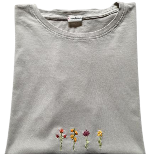 T-Shirt με κέντημα - βαμβάκι, κεντητά, κορίτσι, δώρα γενεθλίων, δώρα για γυναίκες - 2