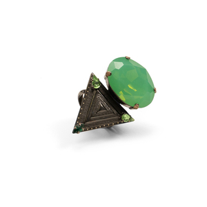 Χειροποίητο Δαχτυλίδι "Βέλος" με Κρύσταλλα Swarovski - ημιπολύτιμες πέτρες, ορείχαλκος, boho, αυξομειούμενα