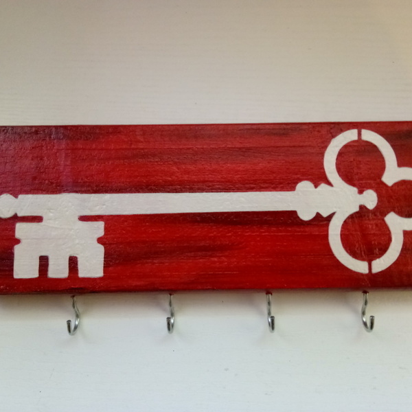 Ξύλινη κλειδοθήκη κλειδί - ξύλο, κλειδί, κλειδοθήκες - 3