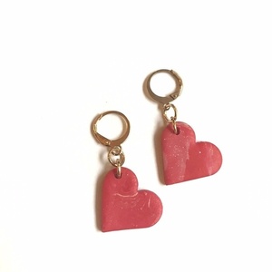 Συλλογή "My Valentine"! Χειροποίητα σκουλαρίκια από πολυμερικό πηλό. - καρδιά, πηλός, μικρά, ατσάλι, faux bijoux