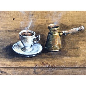 Ακρυλικό σε ξύλο (ελληνικός καφές) - πίνακες & κάδρα, πίνακες ζωγραφικής - 3