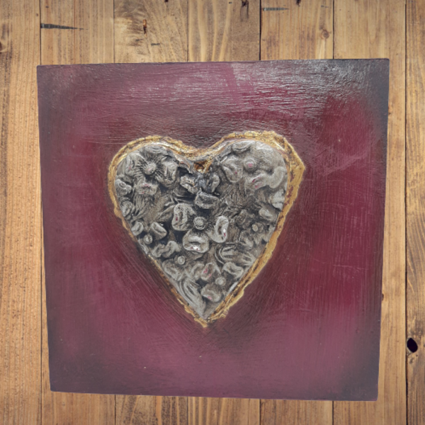 Ανάγλυφη Καρδιά 002 - διακόσμηση, διακοσμητικά - 2
