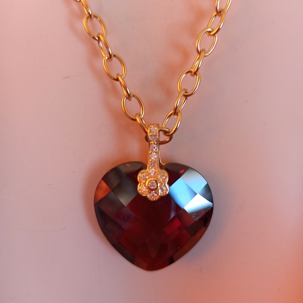 Swarovski καρδιά μενταγιόν με αλυσίδα η Γρανάδα - κοσμήματα - 2