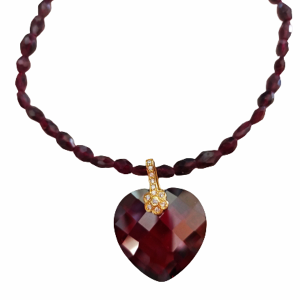 Swarovski καρδιά μενταγιόν με αλυσίδα η Γρανάδα - κοσμήματα - 3