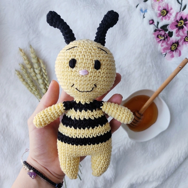 Amigurumi μέλισσα πλεκτό χειροποίητο κουκλάκι - δώρο, λούτρινα, amigurumi - 2