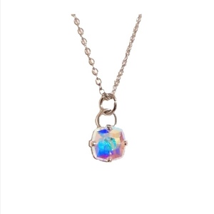 Swarovski γνήσιο paradise σε επαργυρωμένο κολιέ - swarovski, ατσάλι