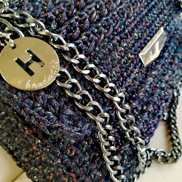 Πλεκτή χειροποίητη τσάντα - ώμου, crochet, all day, χειρός, πλεκτές τσάντες - 2