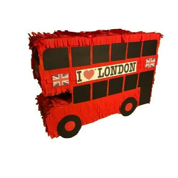 Χειροποίητη Πινιάτα London Red Bus - πινιάτες - 2