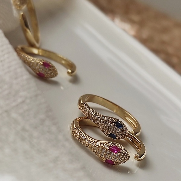 Dakota χρυσό δαχτυλίδι - ημιπολύτιμες πέτρες, βεράκια, αυξομειούμενα - 2