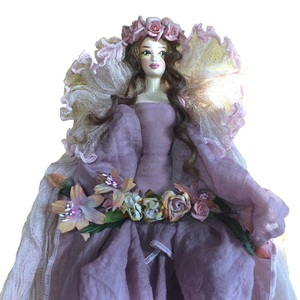 Διακοσμητική Κούκλα "Fairy DFSN" ύψος 60 εκ. σε χρώμα μπεζ και μελιτζανί - διακόσμηση, διακοσμητικά, διακόσμηση σαλονιού, κούκλες, νεράιδες - 4