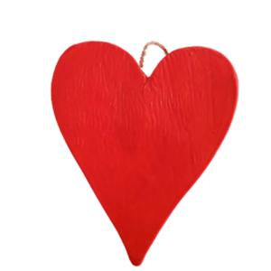Καρδιά κεραμική ΜΕ ΔΙΚΟ ΣΑΣ ΜΗΝΥΜΑ κόκκινη 14x11εκ.-αγιου βαλεντινου/για τη μαμά/γιορτή της μητέρας/δασκαλα apois - καρδιά, πηλός, διακοσμητικά