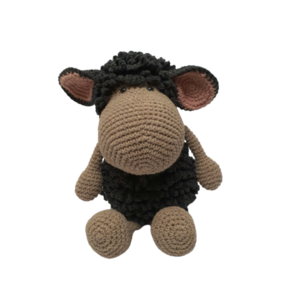 Πλεκτό κουκλάκι μαύρο πρόβατο εκατοστά - δώρο, λούτρινα, amigurumi - 2