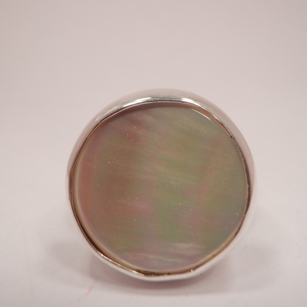 Ασημενιο δακτυλιδι με φιλντισι - ασήμι 925, μεγάλα, αυξομειούμενα - 2