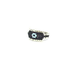 Δαχτυλίδι μάτι με χάντρες Miyuki delica - χάντρες, miyuki delica, μικρά, σταθερά
