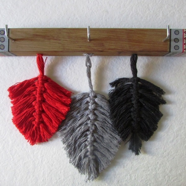 Κλειδοθήκη μπόχο με κρεμαστά φτερά - φτερό, ξύλινα διακοσμητικά, κλειδοθήκες, κρεμάστρες - 3